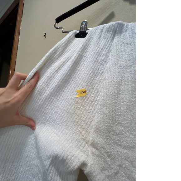 NEW Size XS Something Navy Ribbed Textured Flare Pants Ivory REVOLVE MSRP $115 - Picture 8 of 8